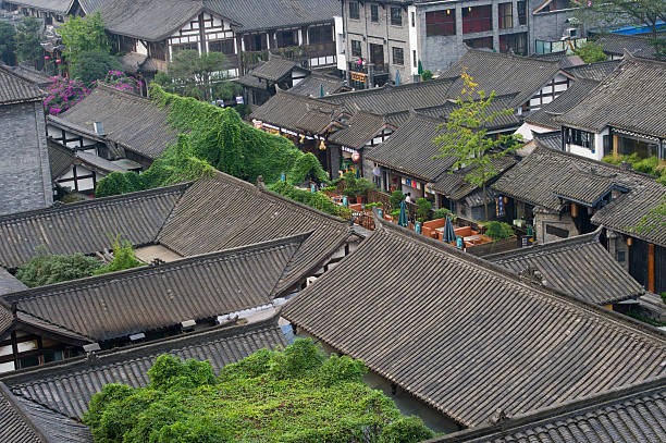 istock aerial view Chengdu city，china 530714025
