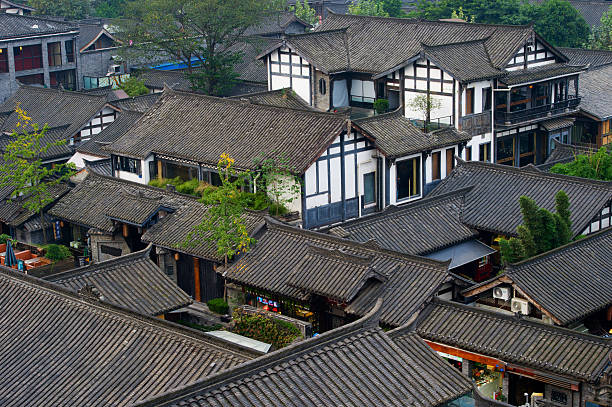 istock aerial view Chengdu city，china 530714067