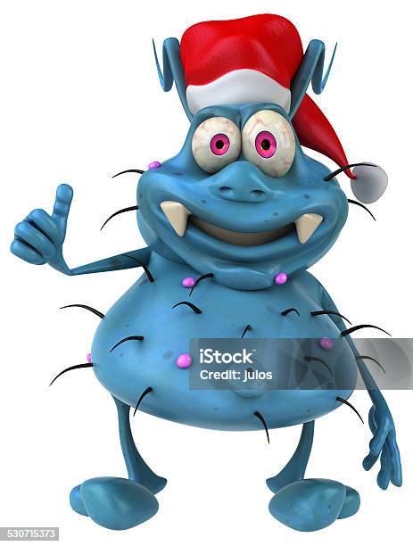 Fun Germ Monster Stock Photo - Download Image Now - Bacterium, Christmas, Flu Virus