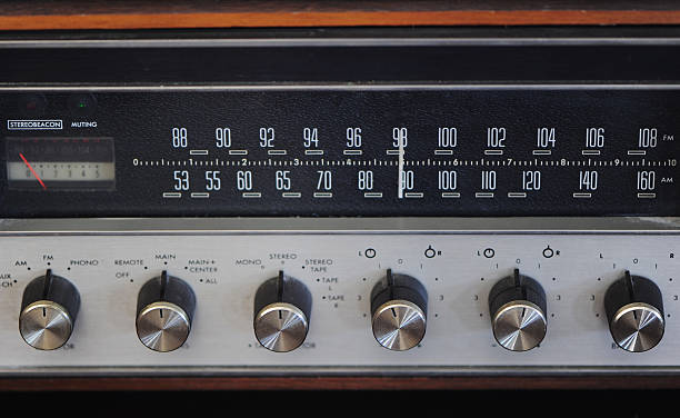 Vintage radio (1970s) stock photo