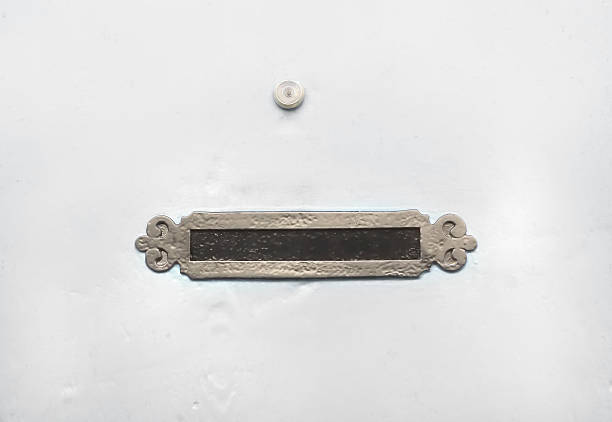 istock Vintage mail slot a and a spy hole 530716171