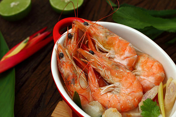 istock Sour prawn soup is Thai food. 530717461