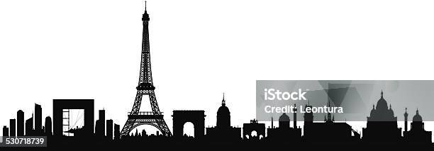 Париж — стоковая векторная графика и другие изображения на тему Париж - Франция - Париж - Франция, Линия горизонта, Силуэт