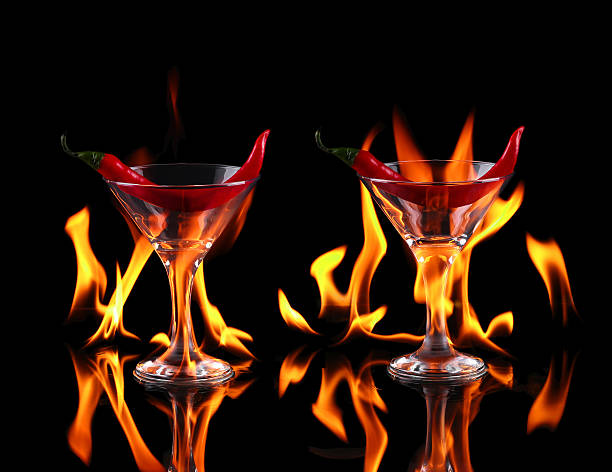 istock Hot chili pepper in a martini glass 530719035