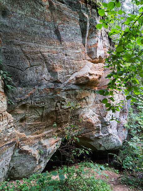 istock ancient sandstone cliffs in the Gaujas National Park, Latvia 530720045