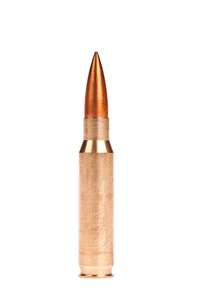 istock Golden bullet isolated on white background 530727355