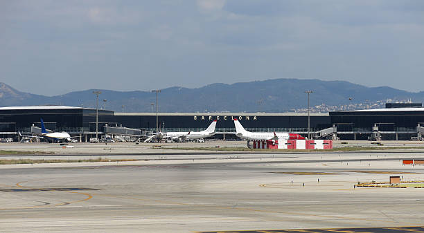 istock Barcelona International Airport panorama. 530729301