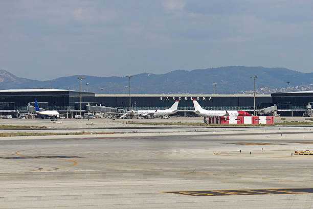 istock Barcelona International Airport panorama. 530729345