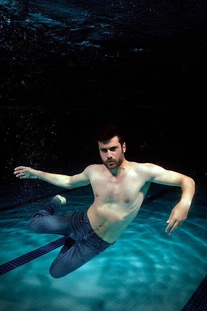 Conceptual Underwater Fashion stock photo