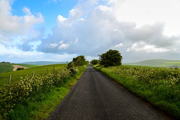 istock Landscape view over country side road 530730269