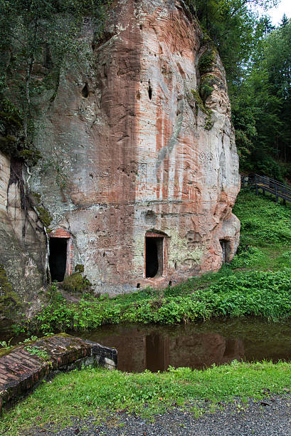 istock ancient sandstone cliffs in the Gaujas National Park, Latvia 530731033