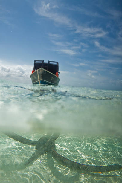 Boat from underwater stock photo. Image of asia, aquatic - 46458428
