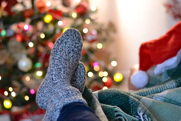 istock Relaxing in front of the Christmas Tree 530733919