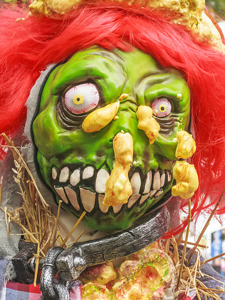 istock Creepy scarecrow face 530738869