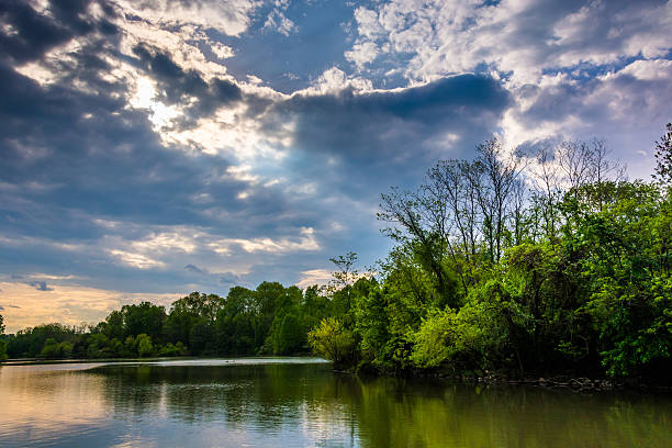 istock Storm clouds over Centennial Lake, at Centennial Park in Columbi 530742399