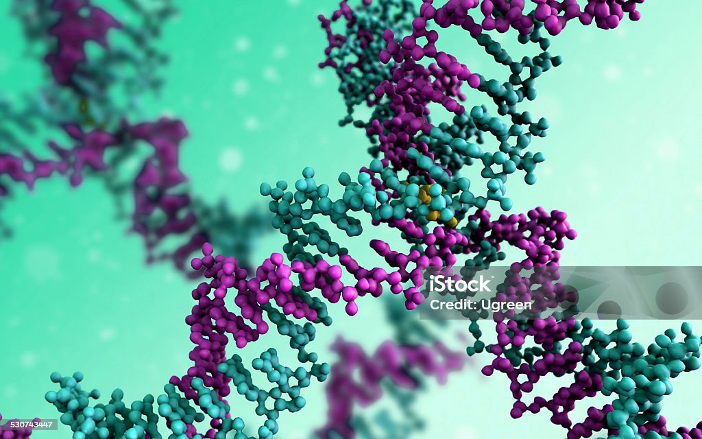 の DNA 分子 - たんぱく質のロイヤリティフリーストックフォト