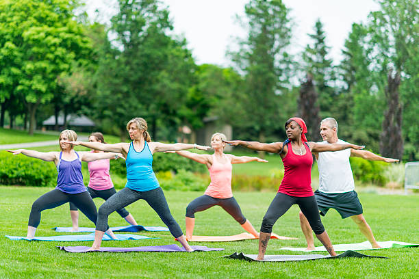 istock Outdoor yoga 530744329