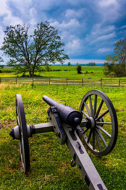 istock Storm clouds over a cannon in Gettysburg, Pennsylvania. 530746325