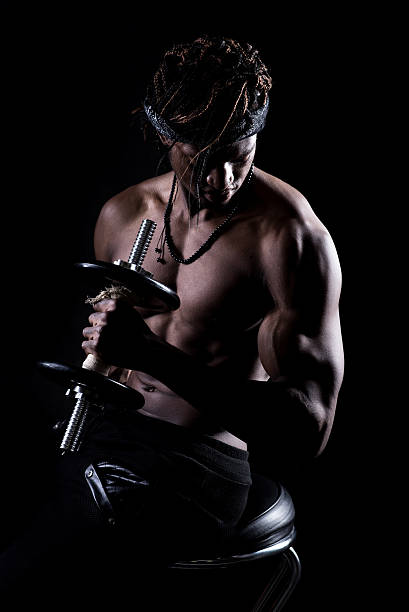 istock Studio shot of muscular afroamerican man posing 530746348