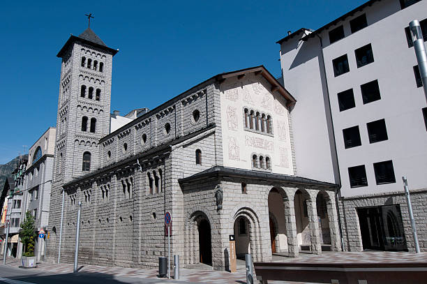 Sant Pere Martir church facade at Escaldes-Engordany, Andorra