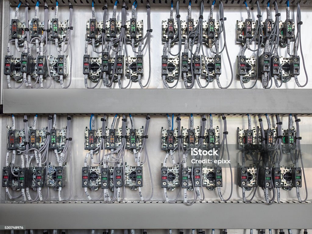 Switch Inside Panel Inside Of Electrical Switch Cabinet Stock Photo - Download Image Now ...