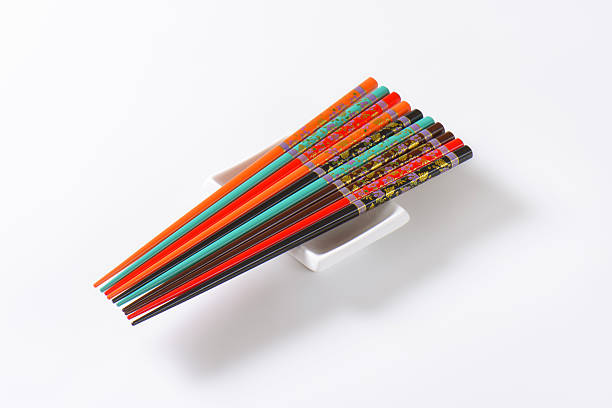 istock Set of ornate chopsticks on small rectangle bowl 530749440