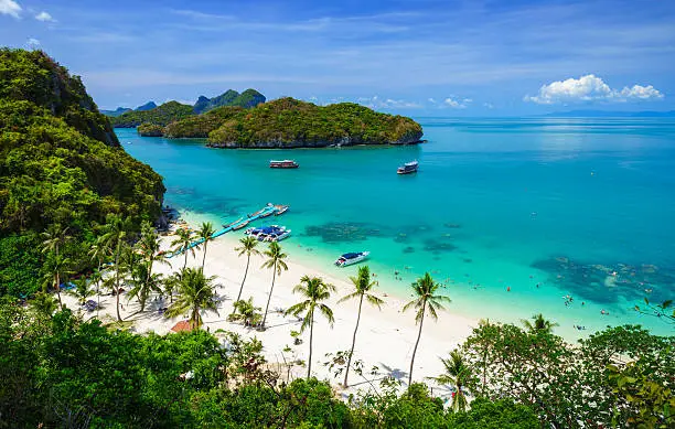 Photo of Bird eye view of Angthong national marine park, Thailand