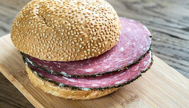 istock Sandwich with salami 530750294