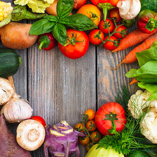 istock Vegetables on wooden table 530750502