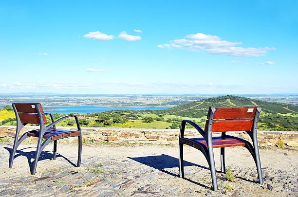 istock Two chairs in the Alqueva Lake viewpoint 530751672