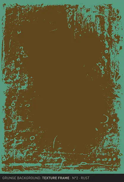 Vector illustration of Grunge background: Rust (Textured frame n°2)