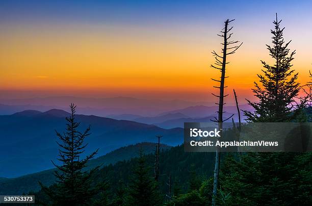 Sunset Over The Appalachian Mountains From Clingmans Dome In Gr Stock Photo - Download Image Now