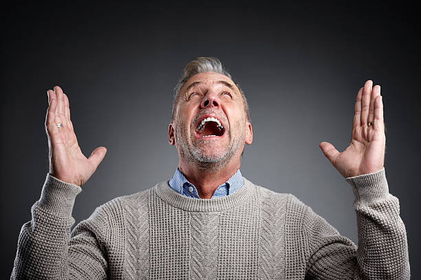 istock Frustrated mature man looking up 530754943