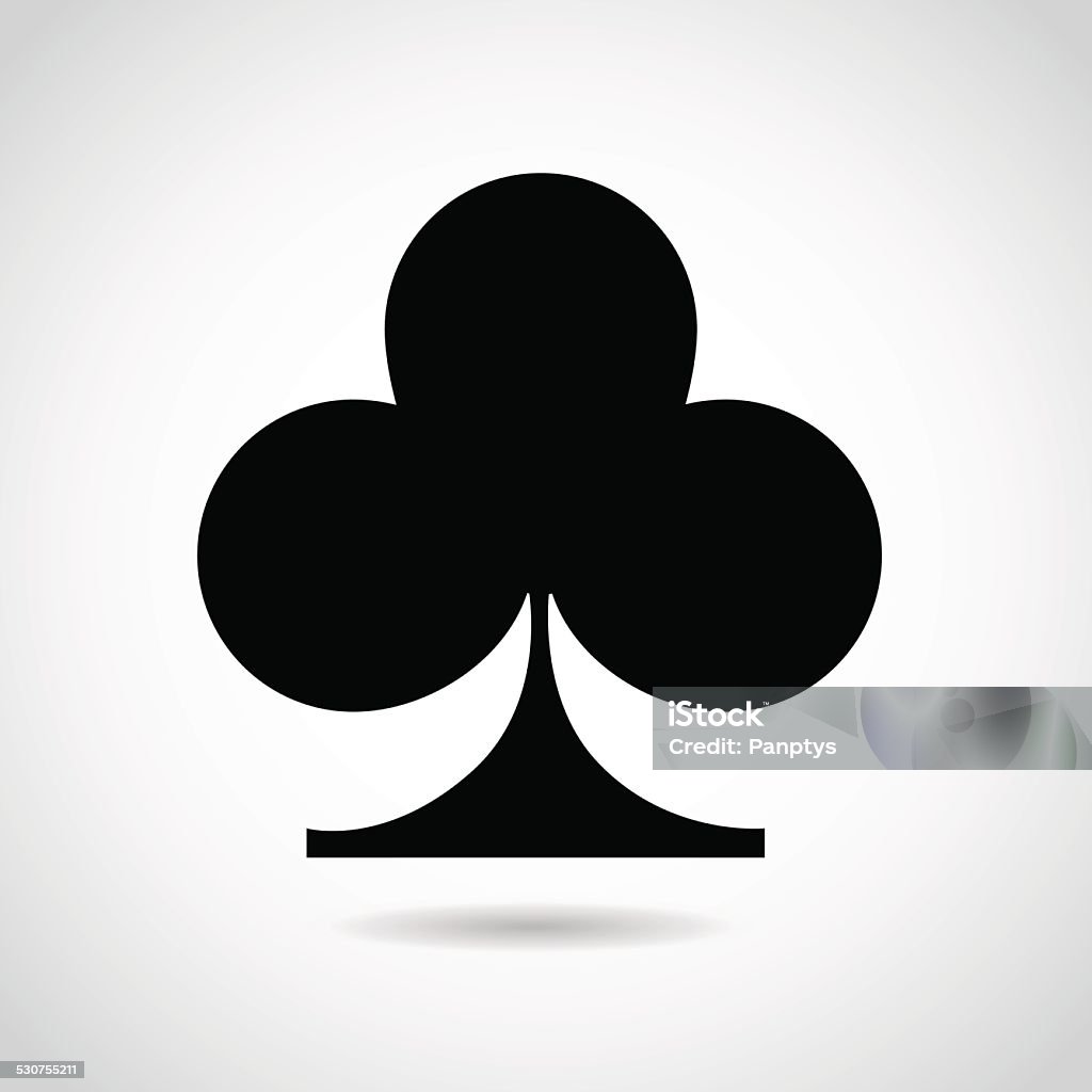 Playing cards. Club symbol. Vector illustration. Ace stock vector