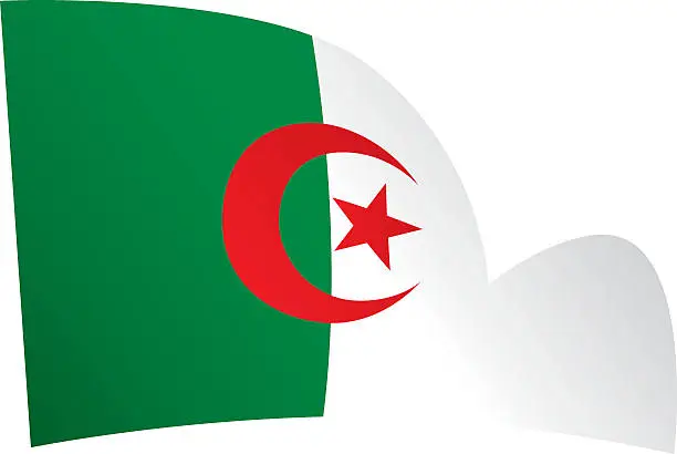 Vector illustration of Algeria flag