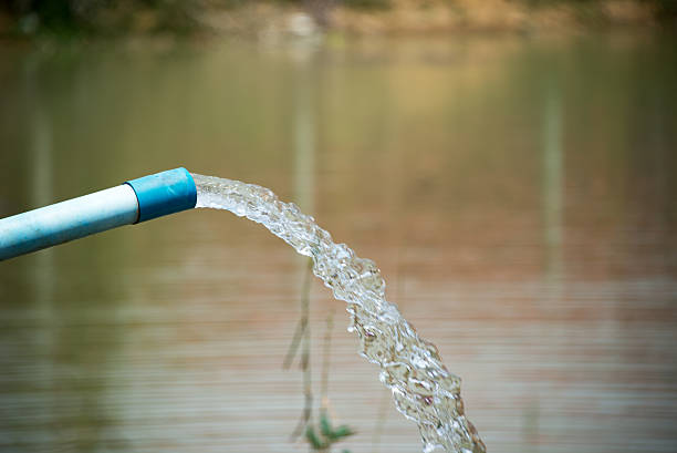istock Flow Water pipe with  in nature place 530755632
