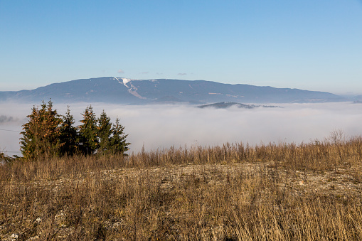 Orava nature overlook in winter 2015 from Valaska Dubova in Slovakia