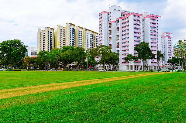 Singapore residential buildings stock photo