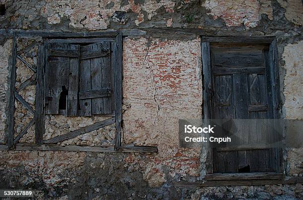 Ancient Wooden Window And Door Stock Photo - Download Image Now - Ancient, Antique, Architecture