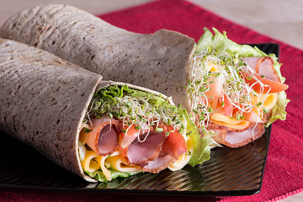istock Wrapped tortilla sandwich rolls 530758787