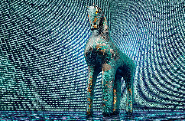 computer safety concept, trojan horse in electronic environment, computer safety concept, trojan horse in electronic environment. penetration stock pictures, royalty-free photos & images