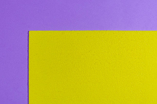 istock Eva foam lemon yellow on smooth light purple 530759072