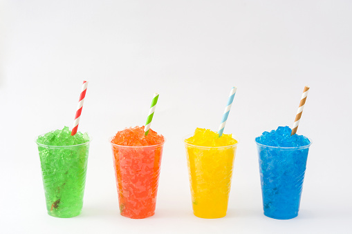 Colorful summer slushies