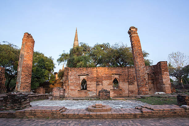 istock Asian religion architecture. Ancient Buddhist pagoda ruins, Thai 530760073