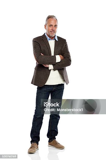 Handsome Mature Man Standing Confidently Stock Photo - Download Image Now - Men, Full Length, Fashionable