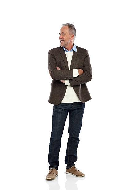 istock Happy mature man looking at copy space 530760171