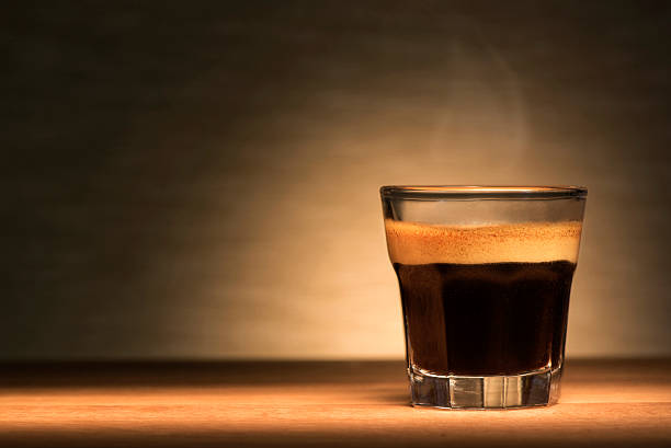 istock Espresso coffee on a wooden table 530760352