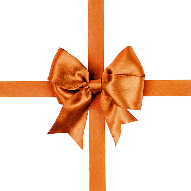istock red brown bow made from silk ribbon 530760493