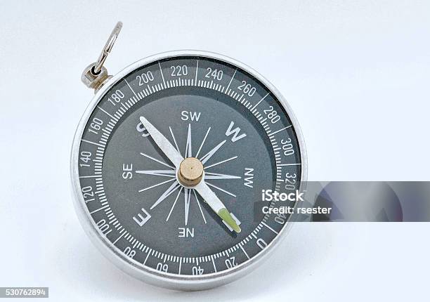 Round Compass For Highlighting Stock Photo - Download Image Now - Assistance, Cut Out, Directional Sign