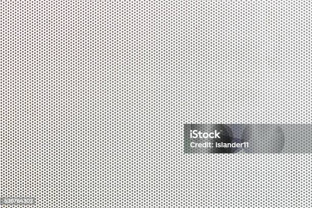 White Metal Plate With Many Small Holes Stock Photo - Download Image Now - Spotted, Metal, Pattern